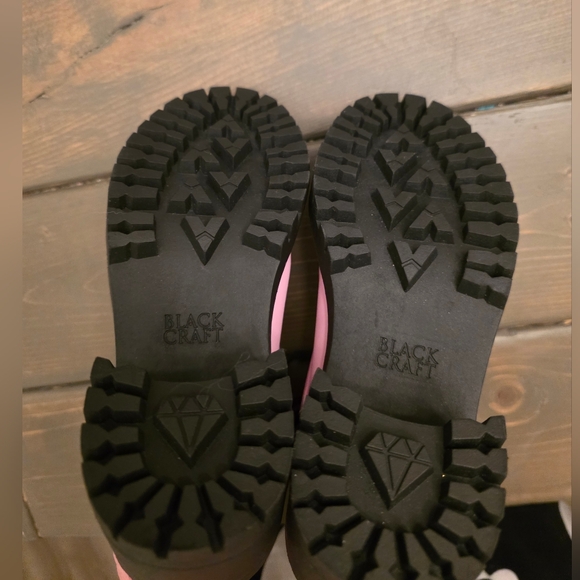 Black Craft Cult Pink Combat Boots Size 5 - Picture 4 of 7